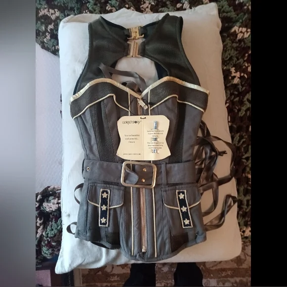 Military costume WAISTE TRAINER corset - Picture 3 of 7